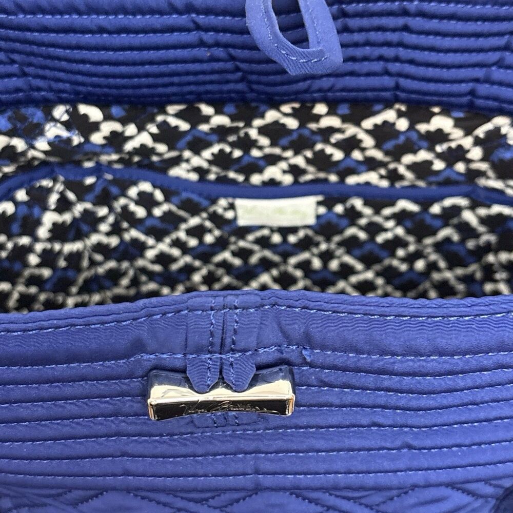 Vera Bradley Original Tote, Navy Blue Diamond Quilted, 15”X16”, NWOT - Picture 7 of 12